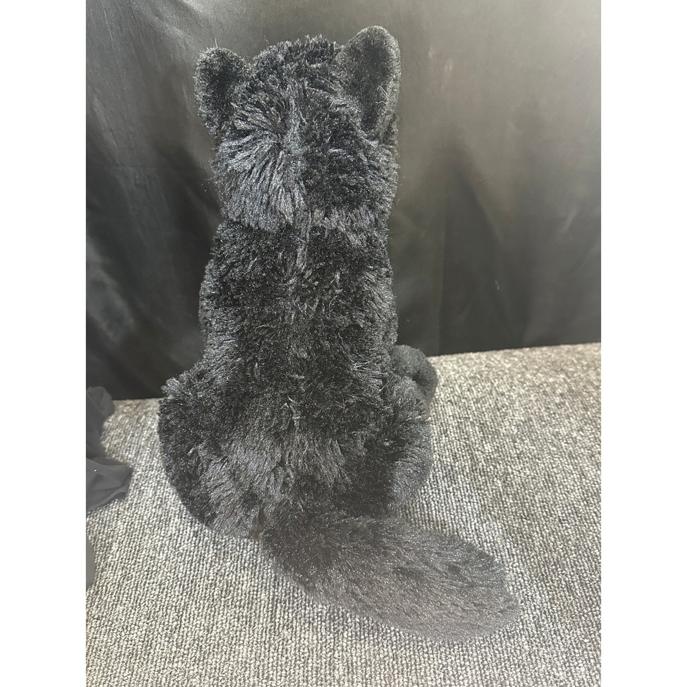 Wild Republic Black Wolf Fox Plush Stuffed Animal Realistic Shaggy Dog 12 Inch - Picture 4 of 15
